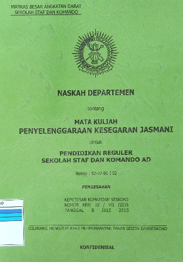 NASKAH DEPATEMEN MATA KULIAH PENYELENGGARAAN KESEGARAN JASMANI